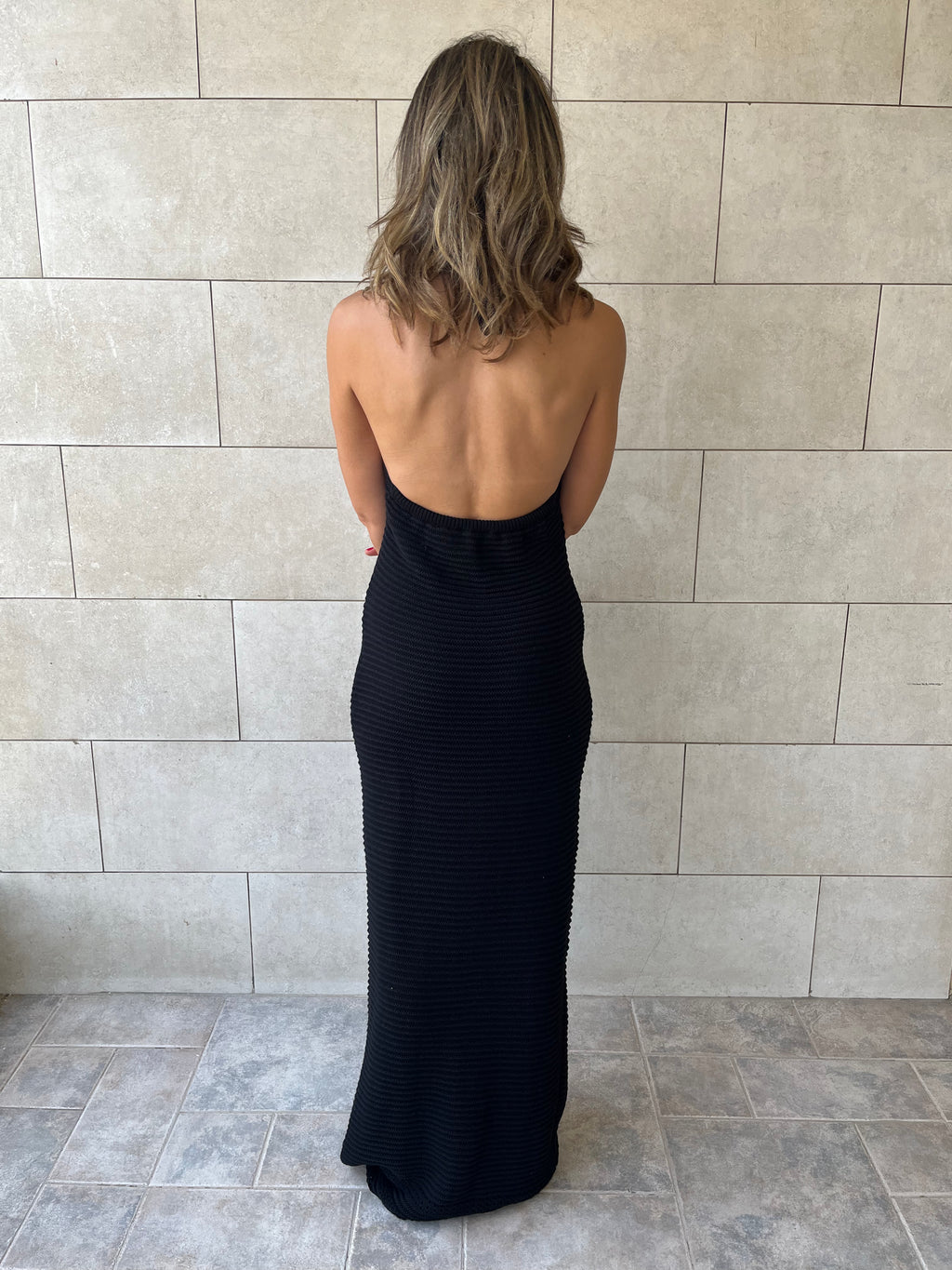 Black Midnight Backless Dress