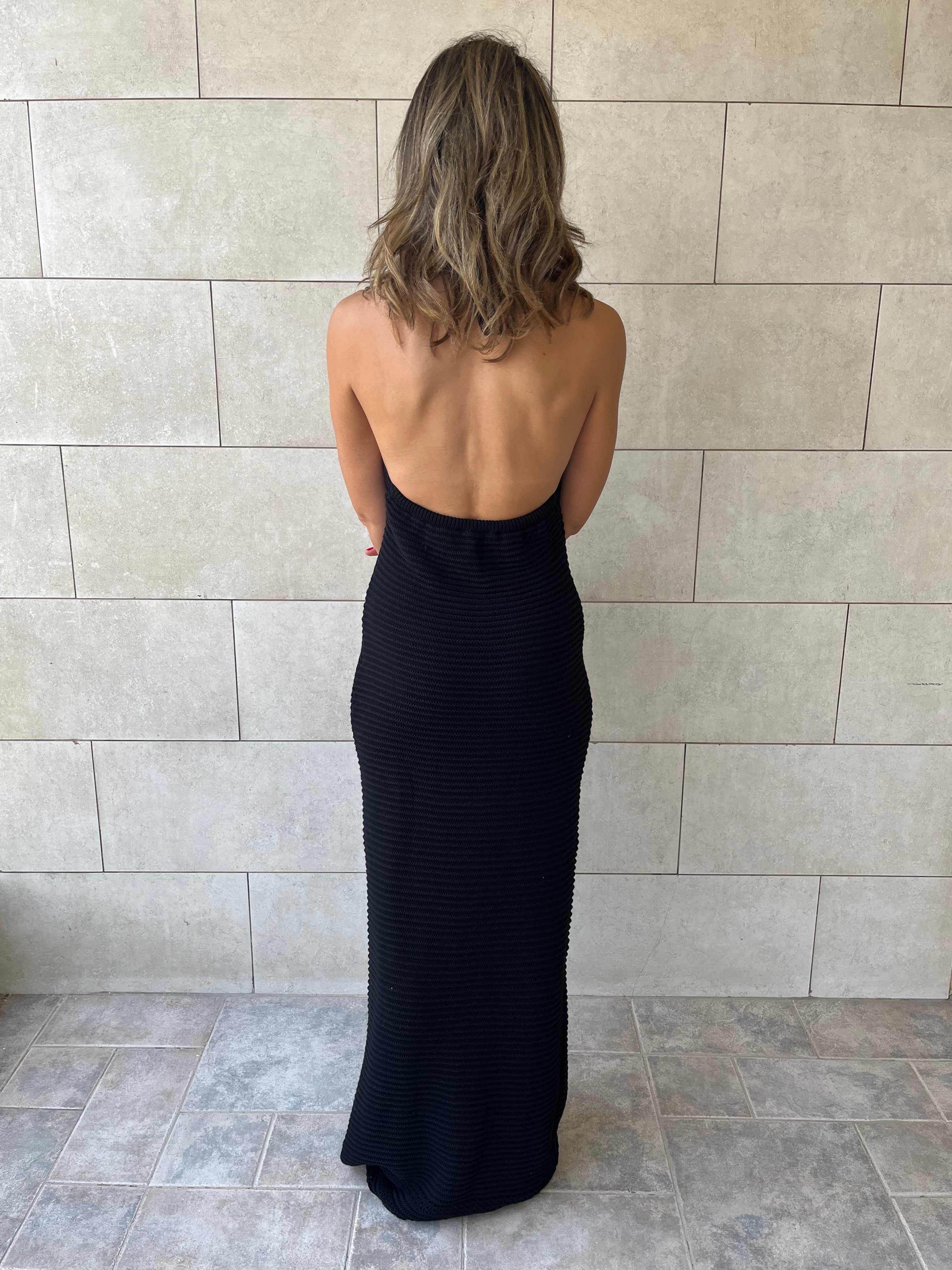 Black Midnight Backless Dress