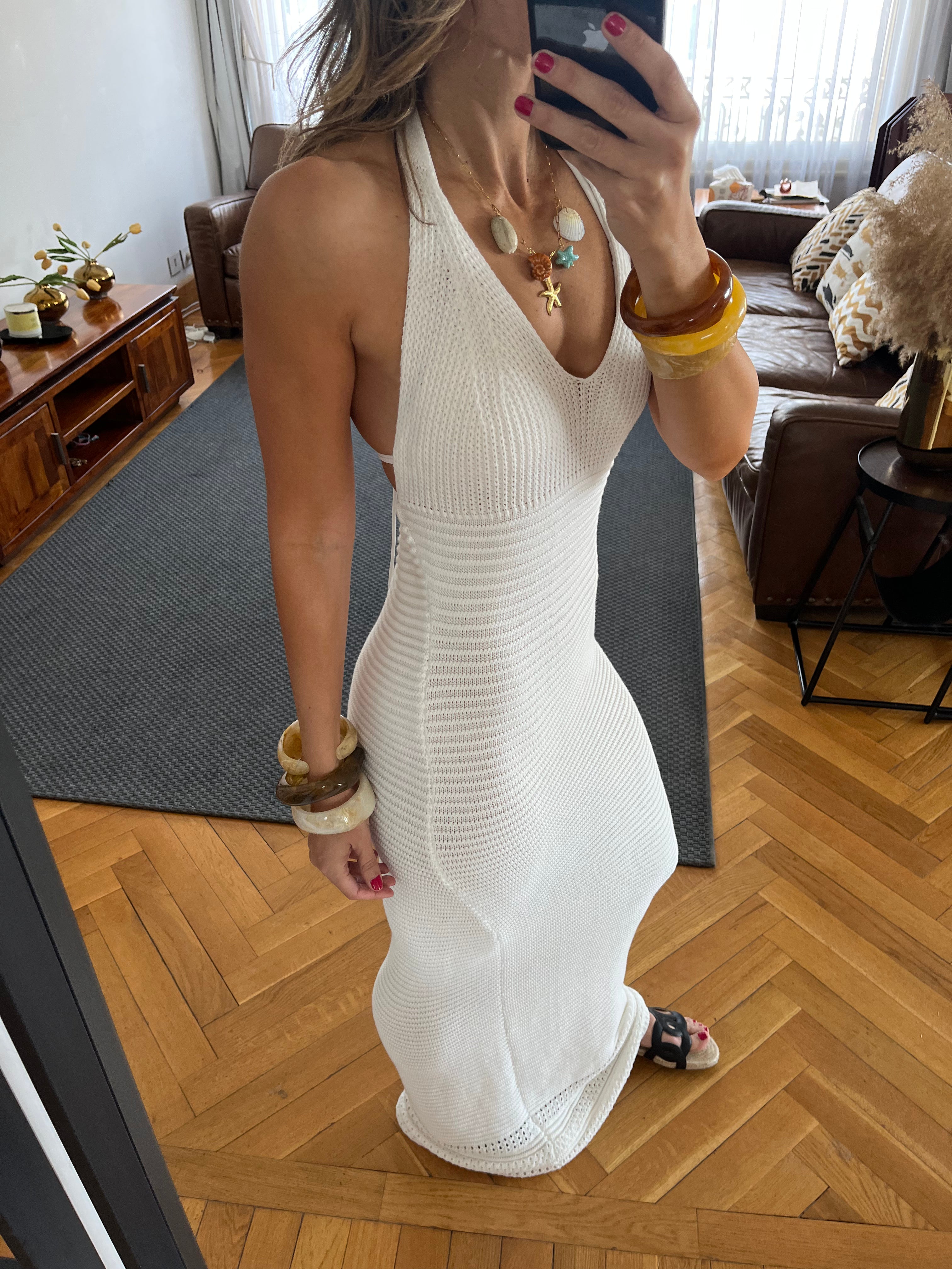 White Midnight Backless Dress