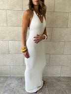 White Midnight Backless Dress