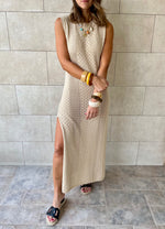Beige Salt & Sun Crochet Dress