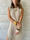 Beige Salt & Sun Crochet Dress