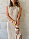 Beige Salt & Sun Crochet Dress