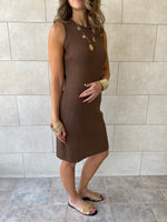 Chocolate Brown 101 Interknit Basic Short Dress