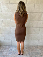 Chocolate Brown 101 Interknit Basic Short Dress