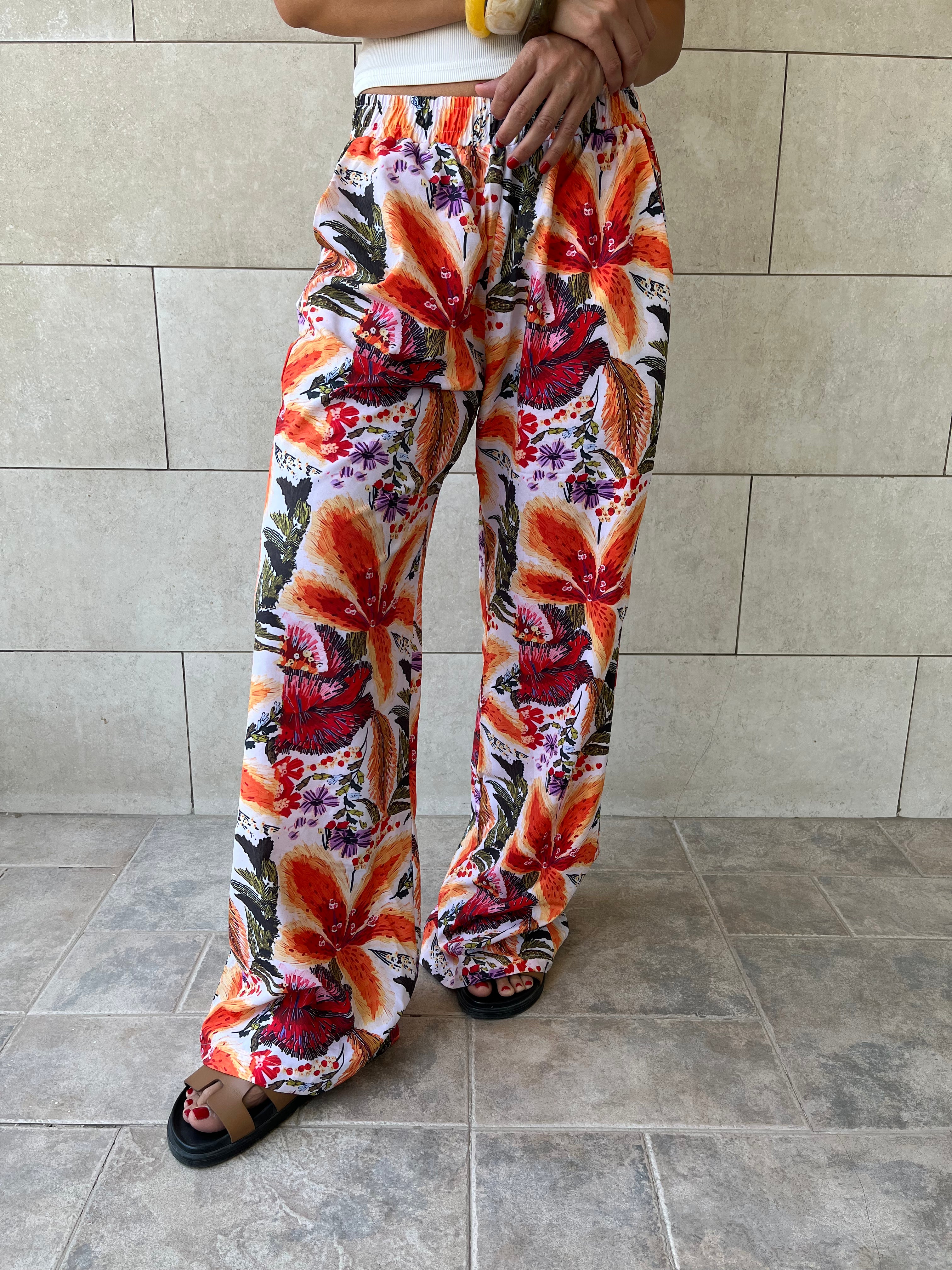 Tropical Printed Pants