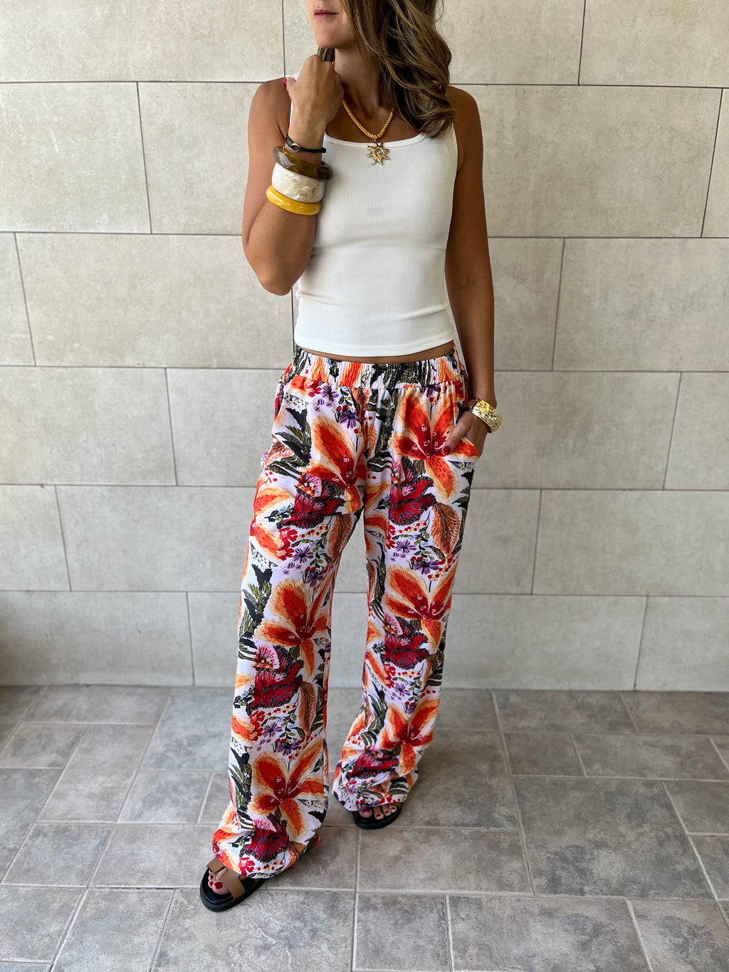 Tropical Printed Pants