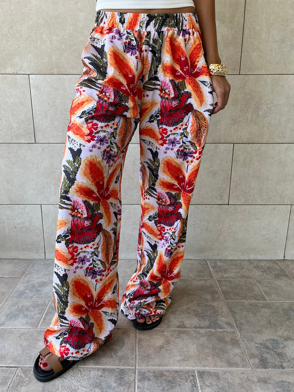 Tropical Printed Pants