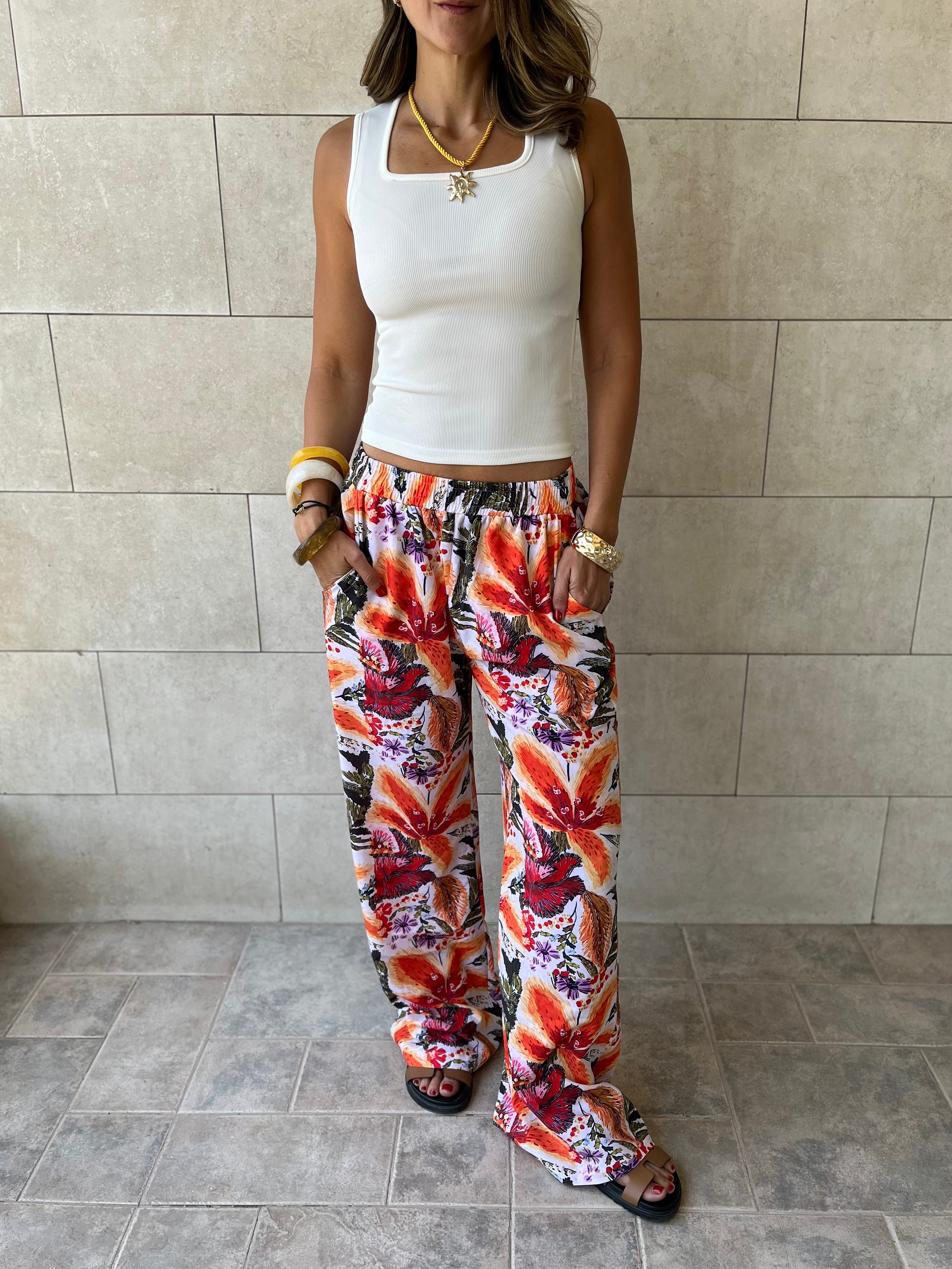 Tropical Printed Pants
