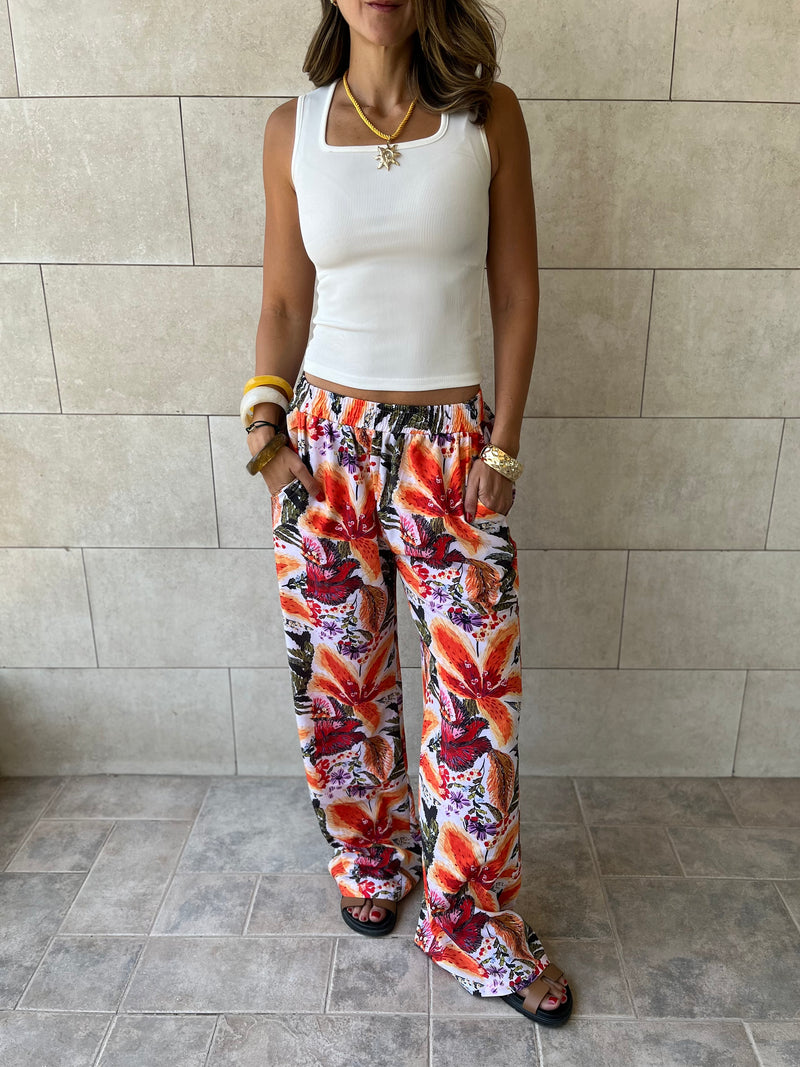 Tropical Printed Pants