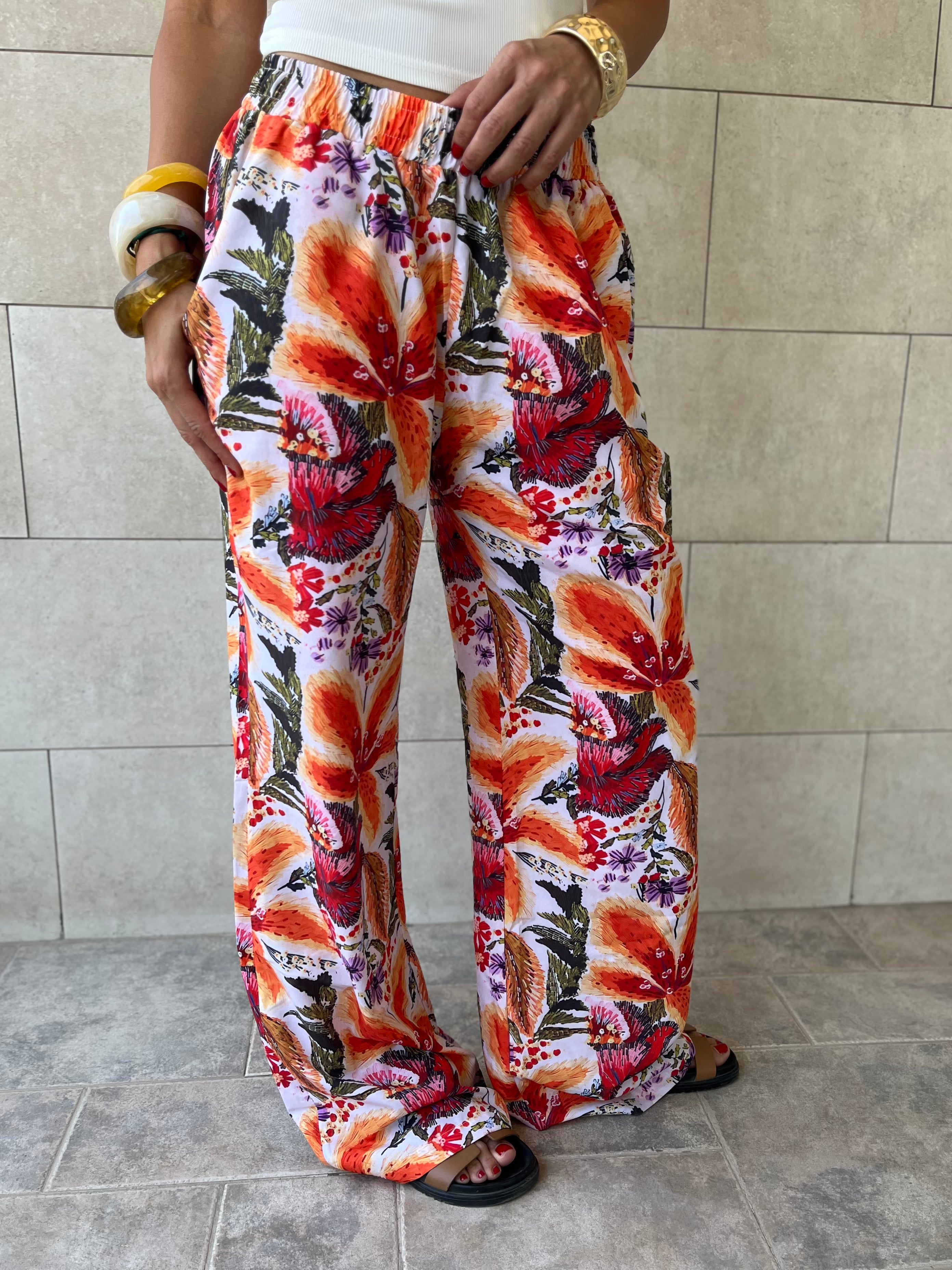 Tropical Printed Pants