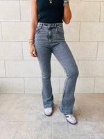 Grey Slim Flare Jeans