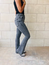Grey Slim Flare Jeans