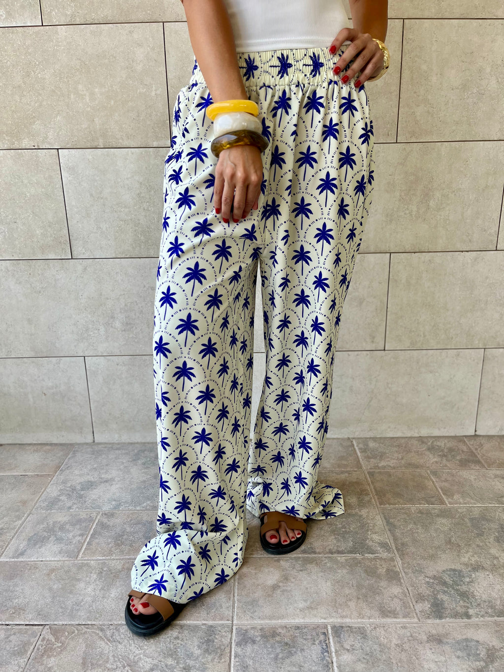 Blue Palms Printed Pants