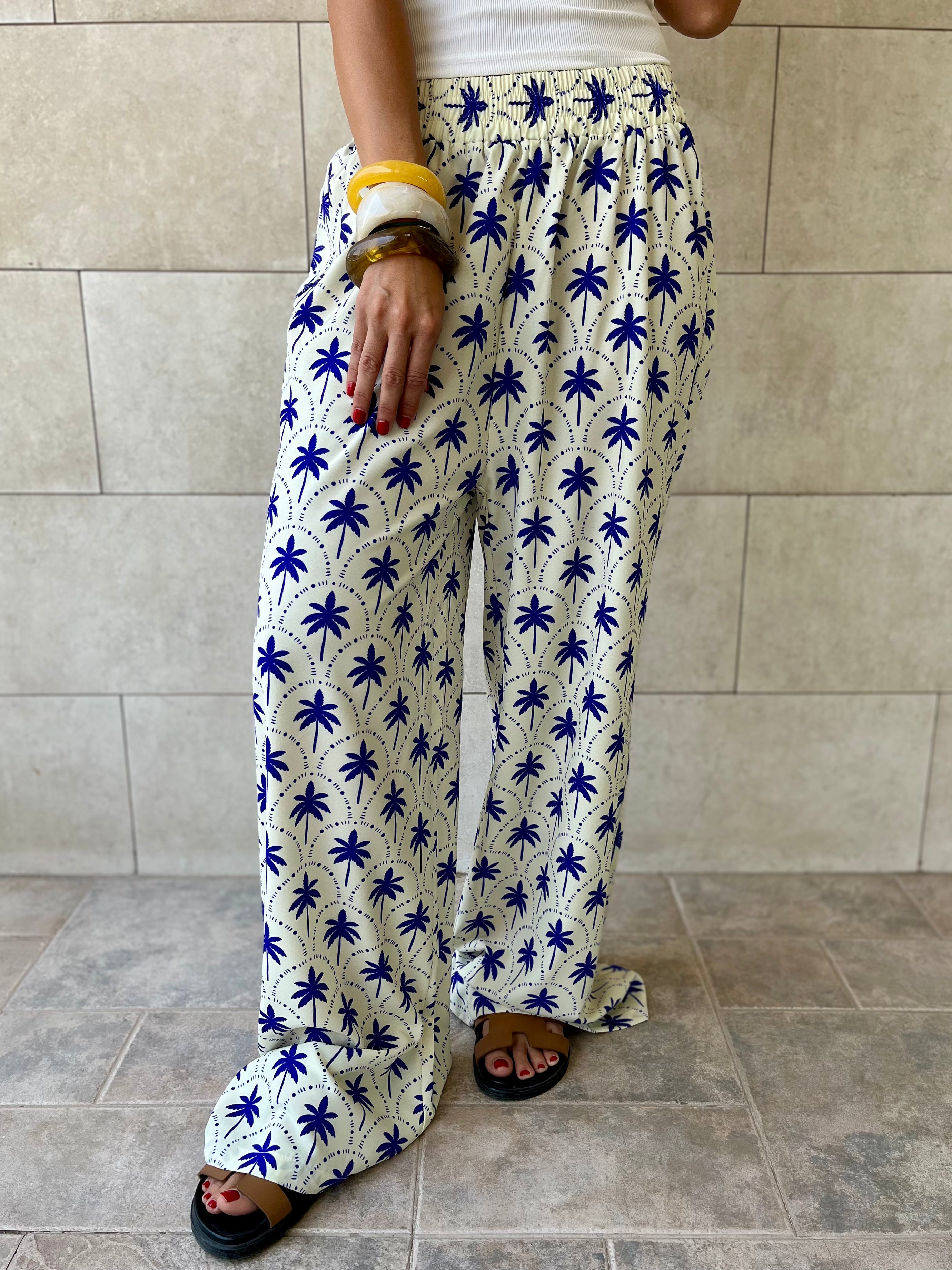 Blue Palms Printed Pants
