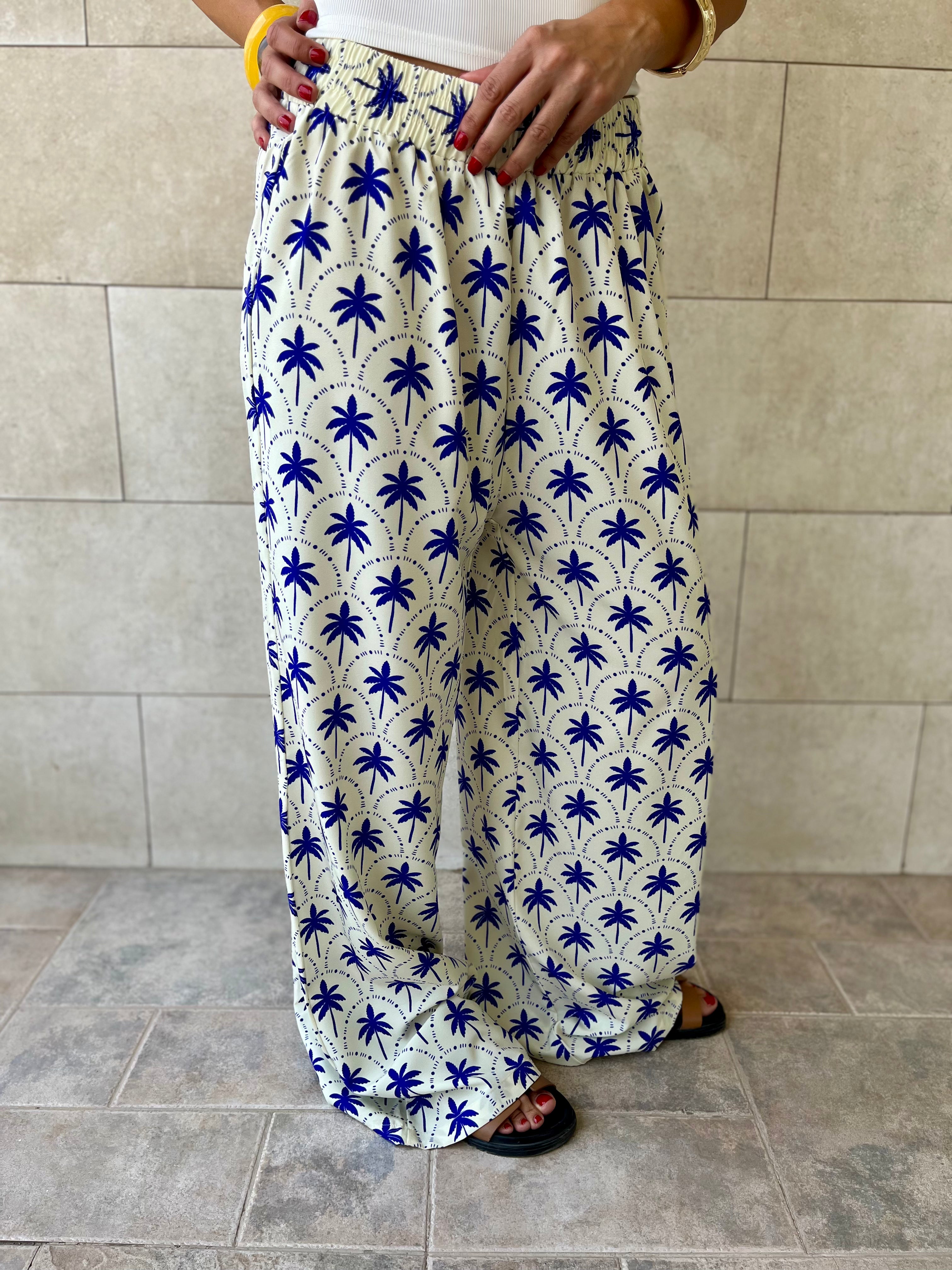 Blue Palms Printed Pants