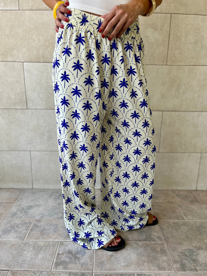 Blue Palms Printed Pants