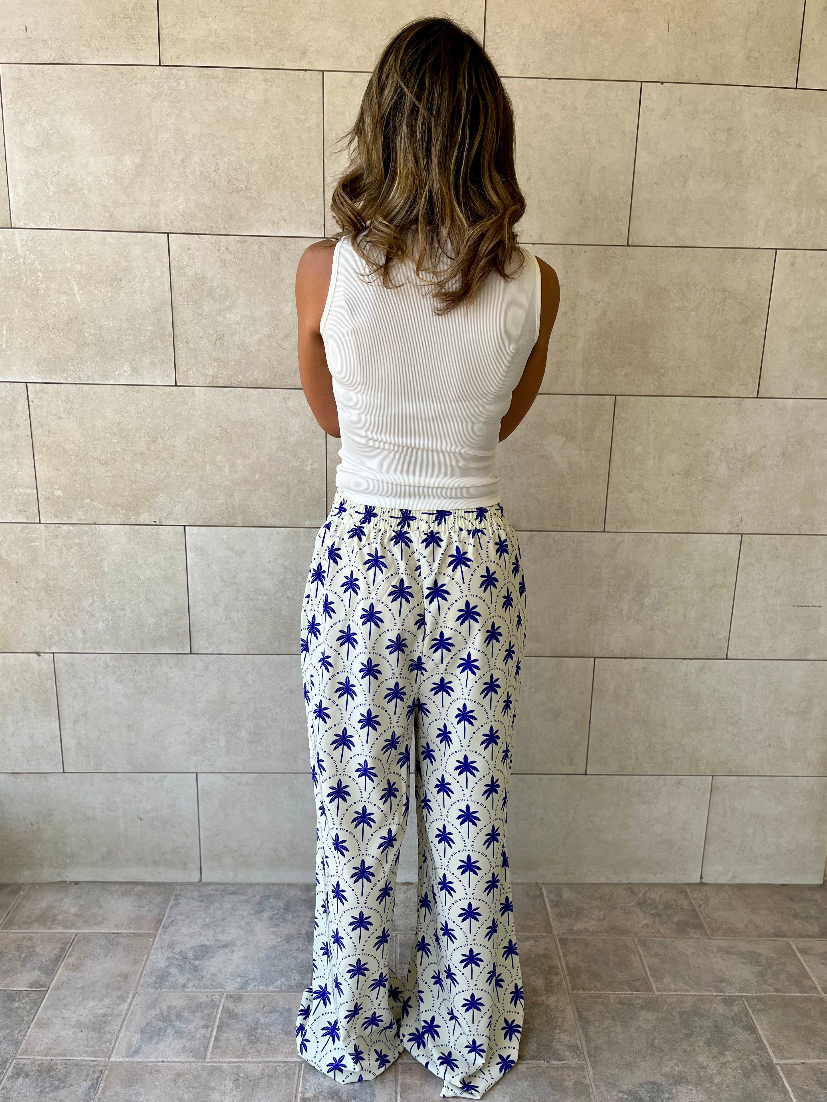 Blue Palms Printed Pants