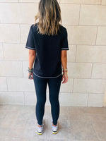 Black Stitchy Tee