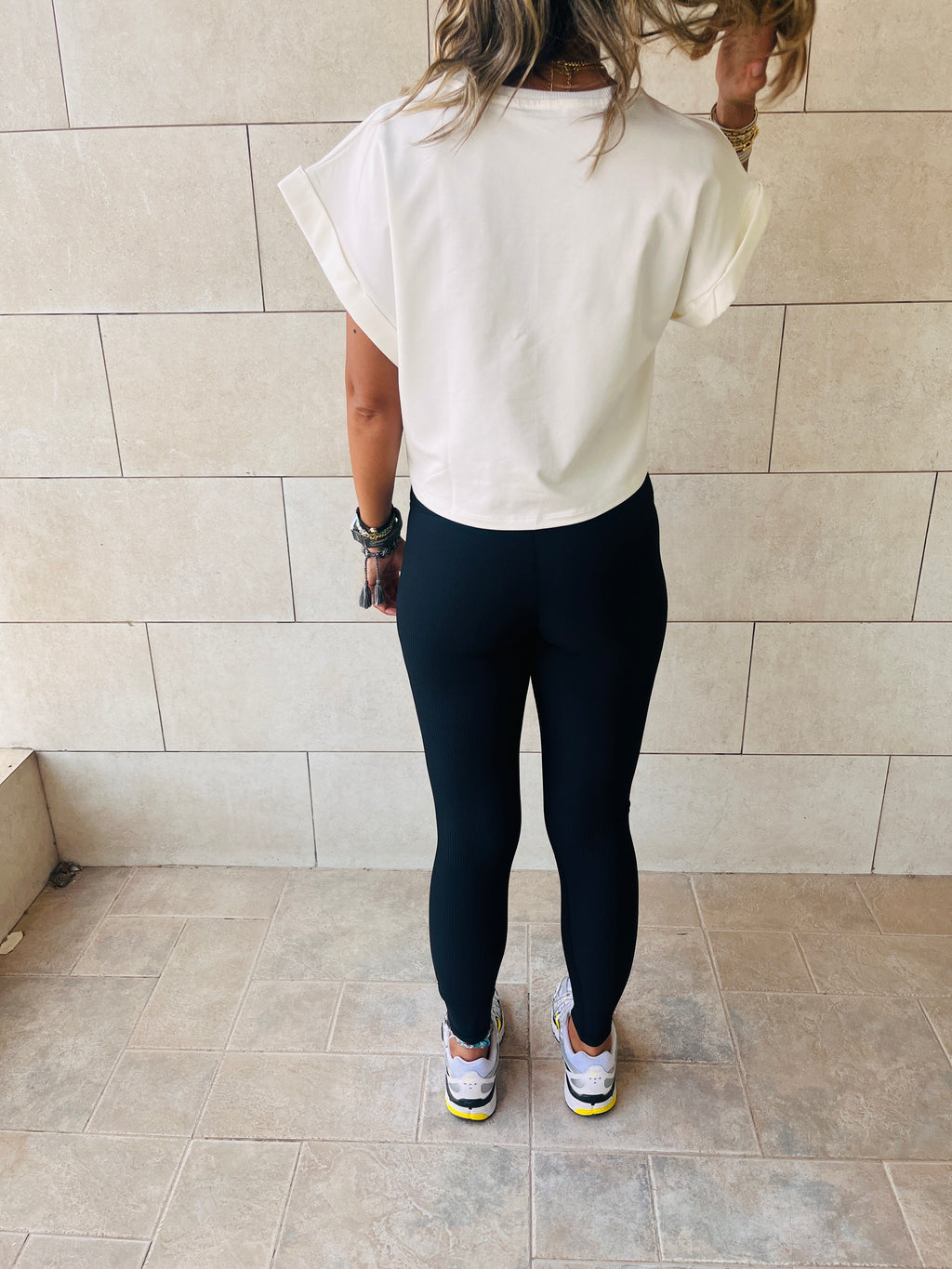 White Middle Bow Tee