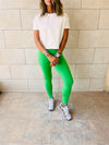 Green Frillu Signature Leggings