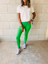 Green Frillu Signature Leggings