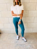 Teal Frillu Signature Leggings