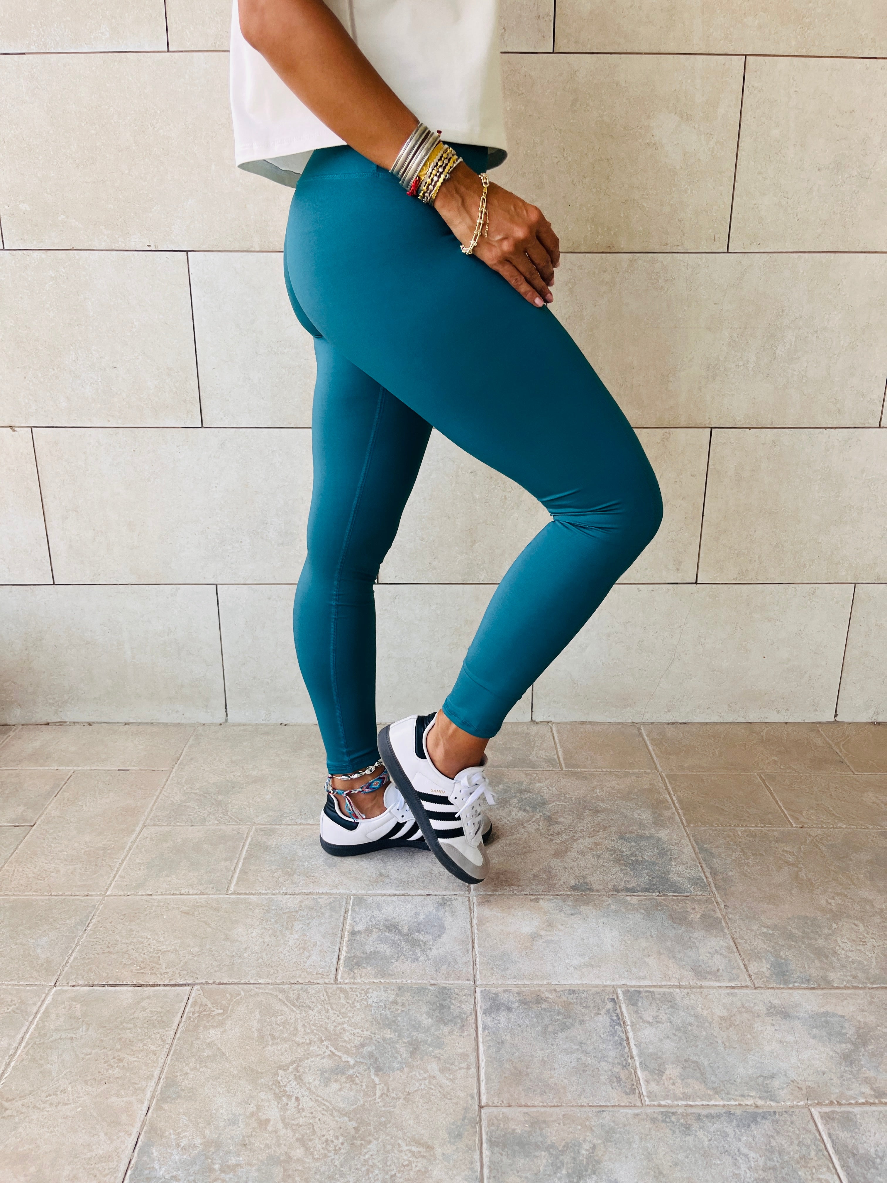 Teal Frillu Signature Leggings