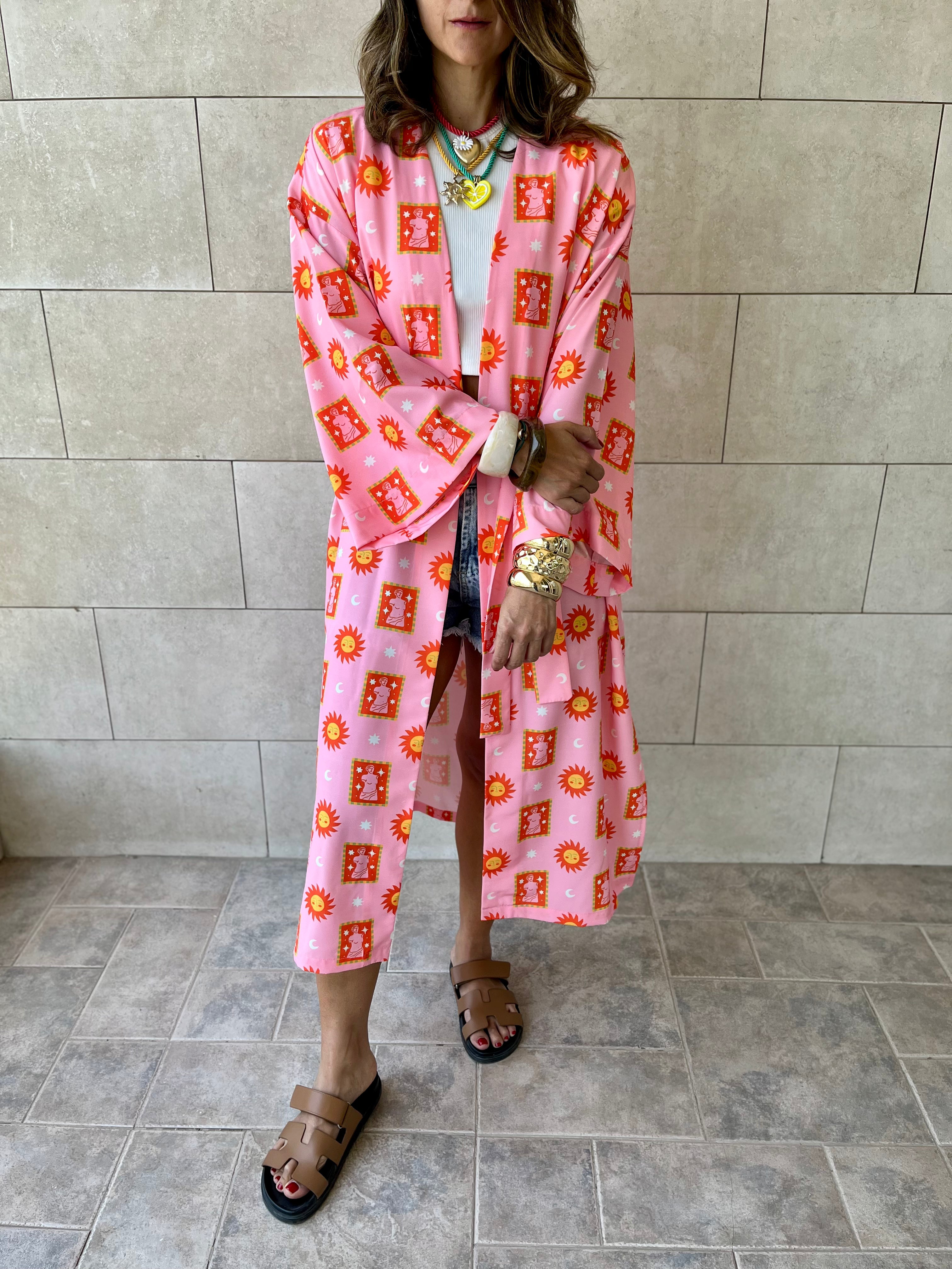Sunset Printed Kimono