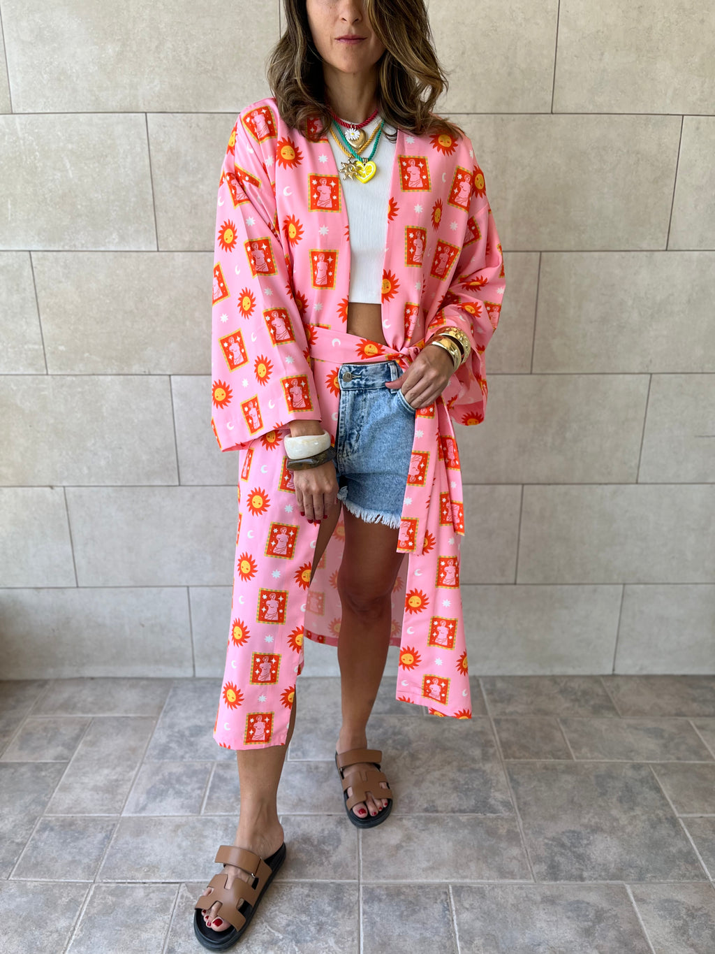 Sunset Printed Kimono