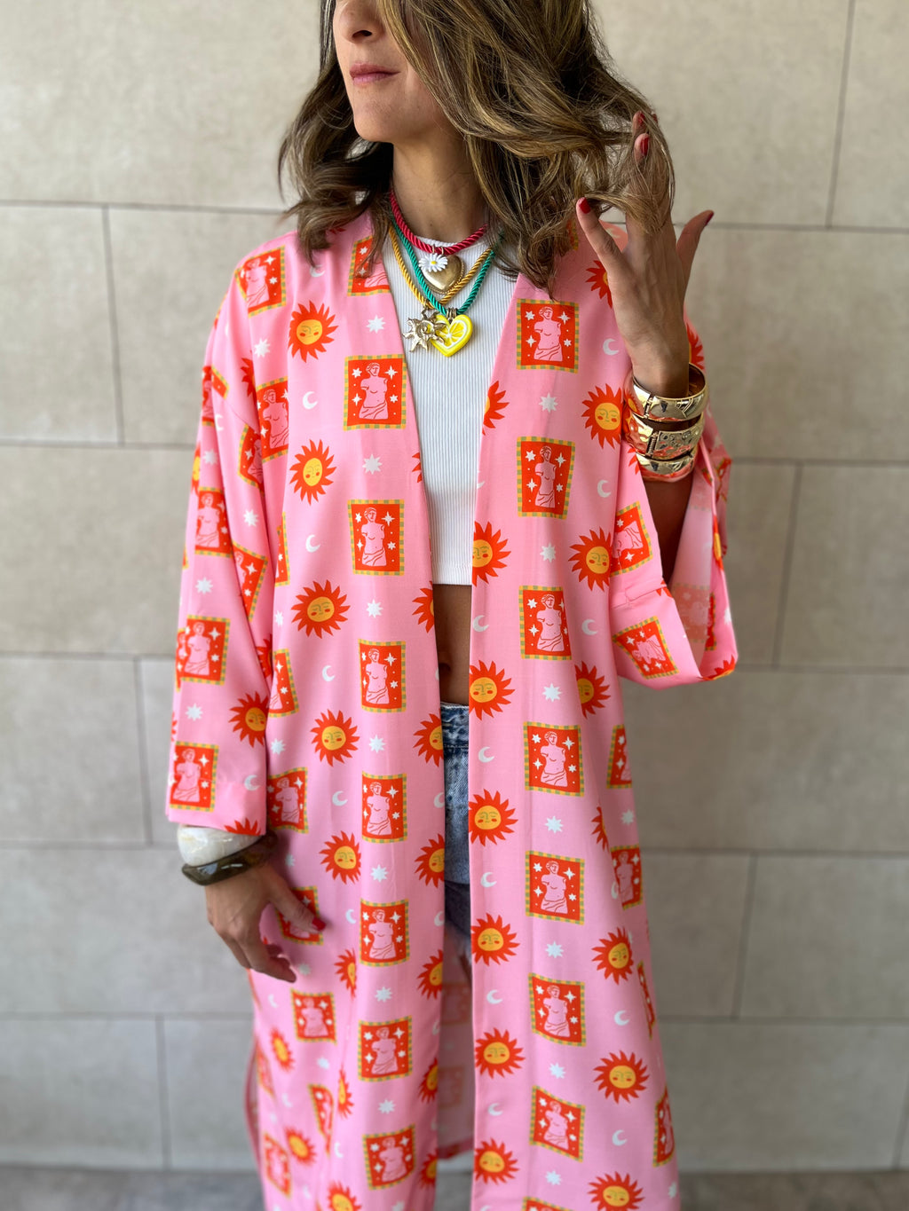 Sunset Printed Kimono