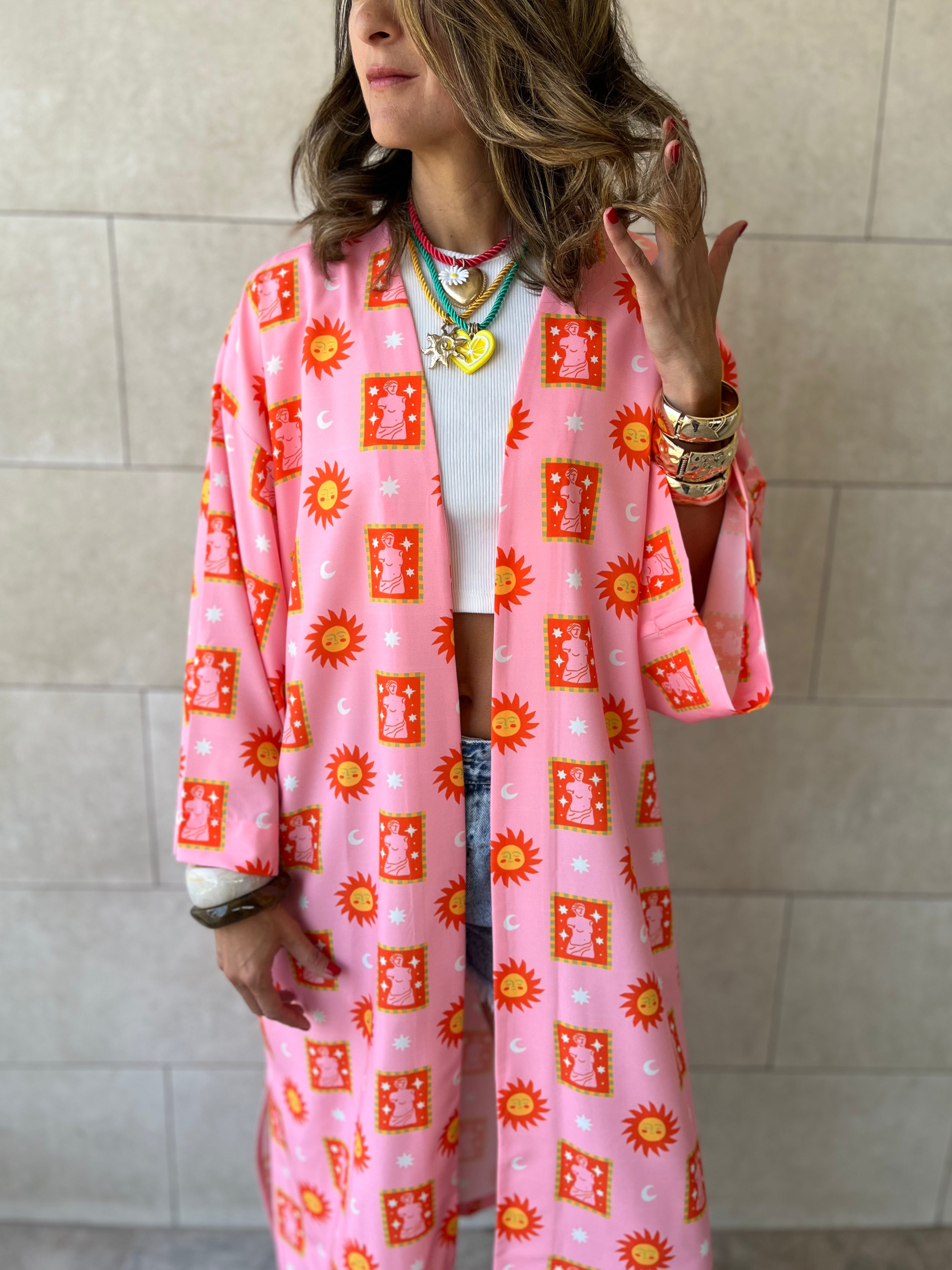 Sunset Printed Kimono