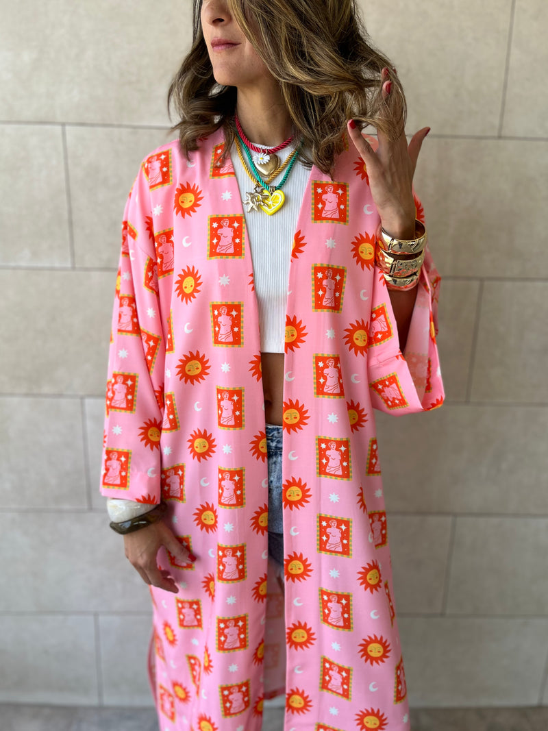 Sunset Printed Kimono