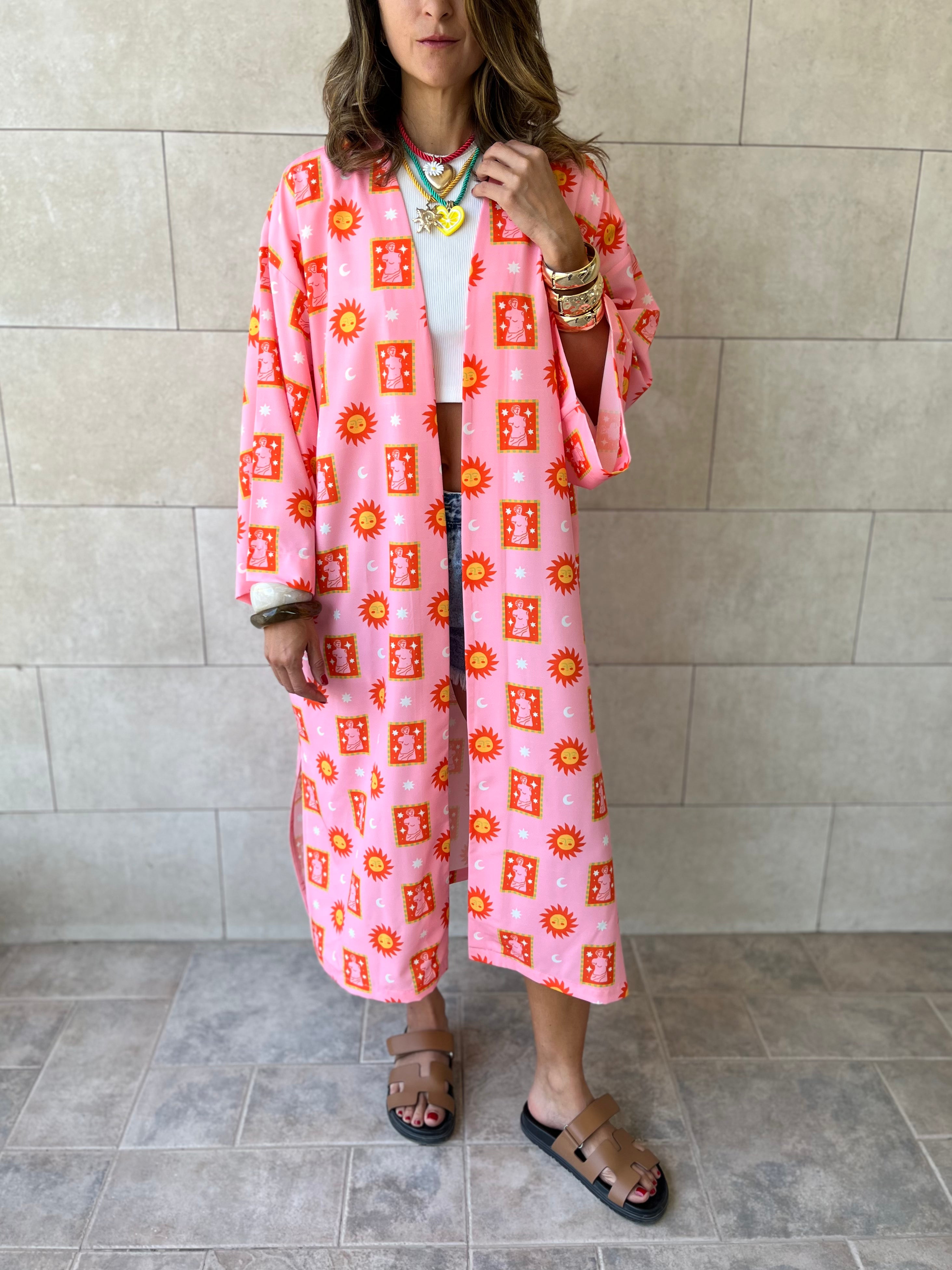 Sunset Printed Kimono