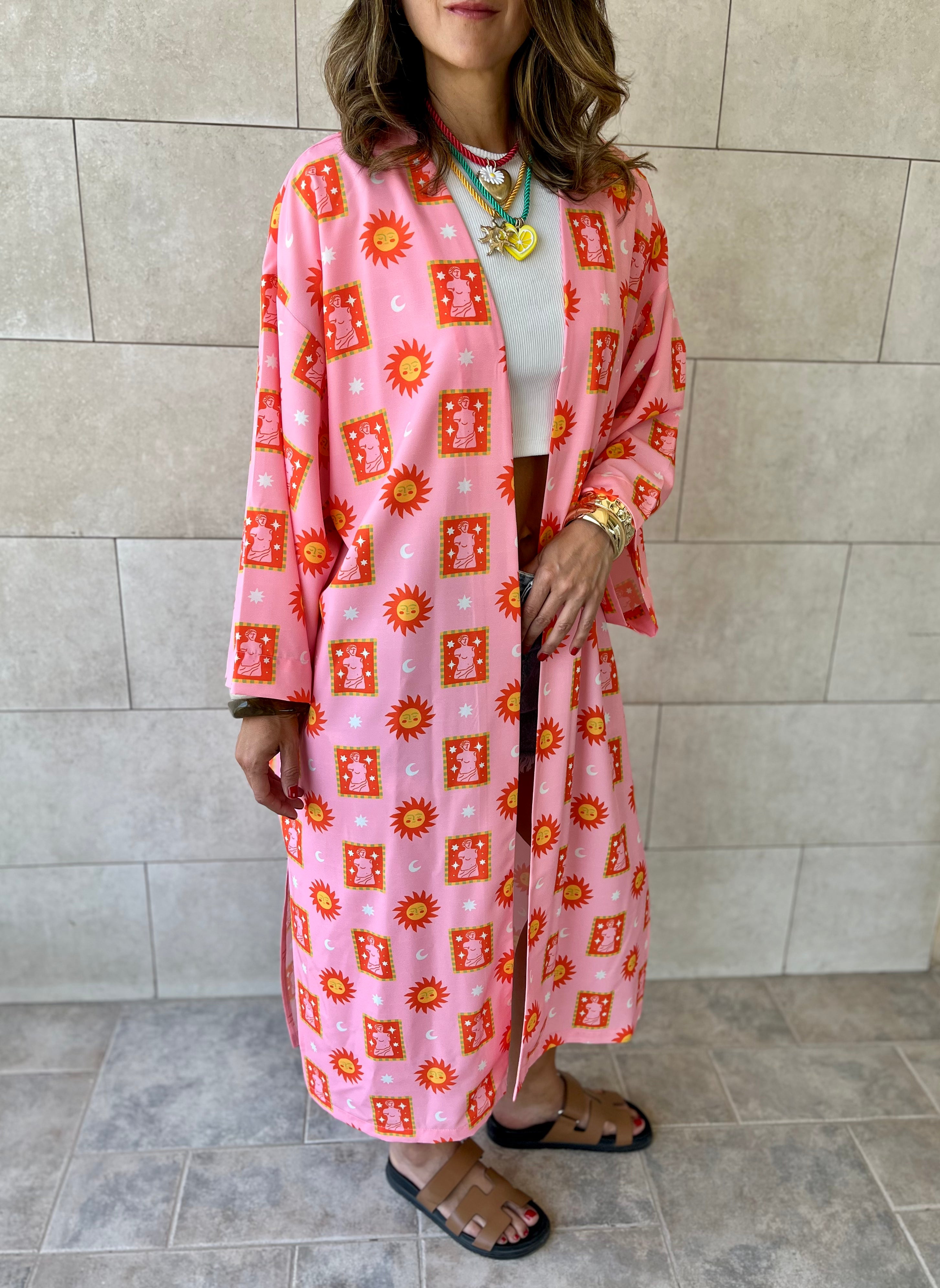 Sunset Printed Kimono