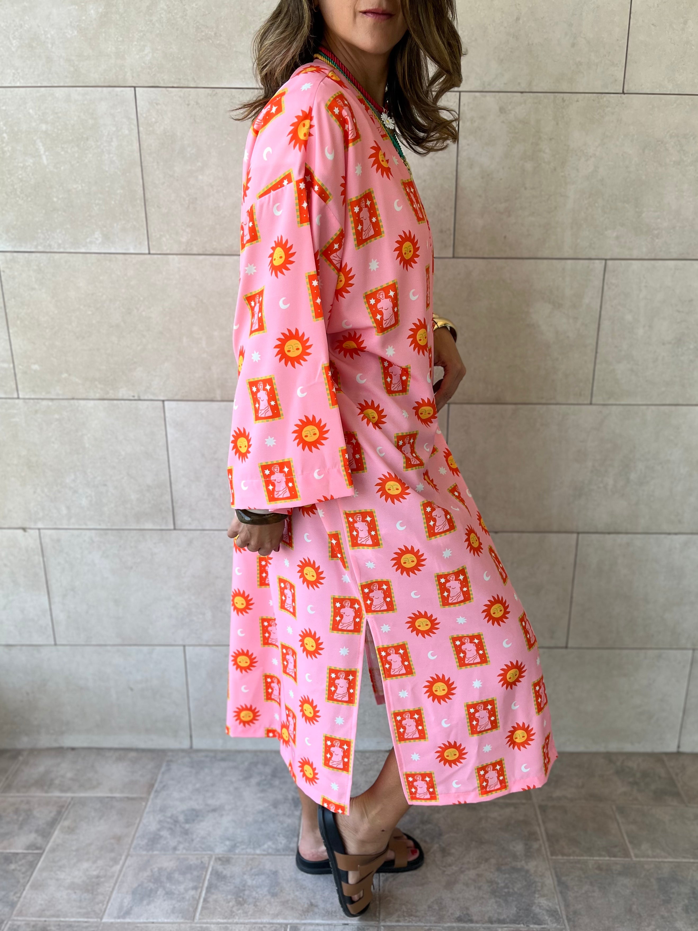 Sunset Printed Kimono