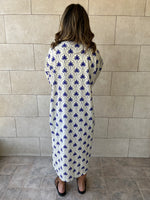 Blue Palms Printed Kimono