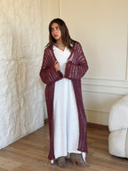 Burgundy Silver shimmery Kimono