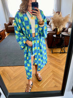 Midnight Printed Rope Kimono