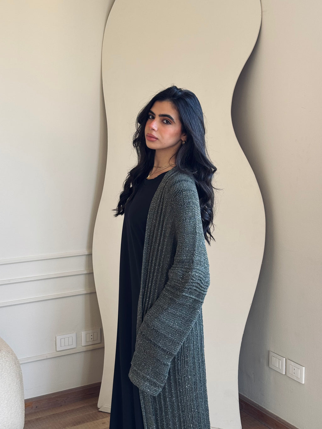 Olive Shine on kimono