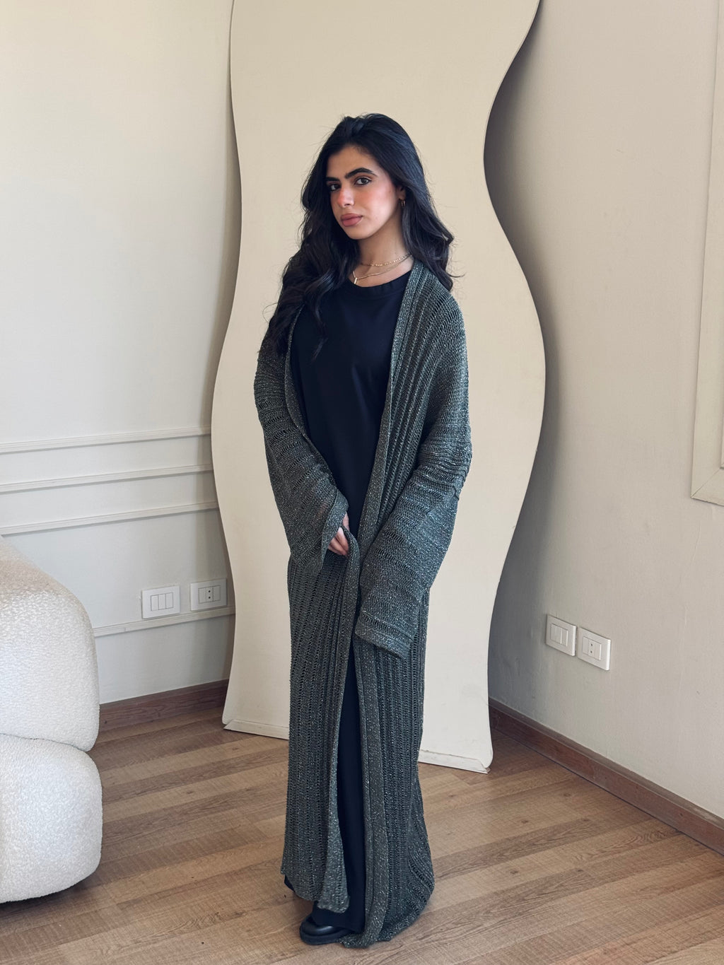 Olive Shine on kimono