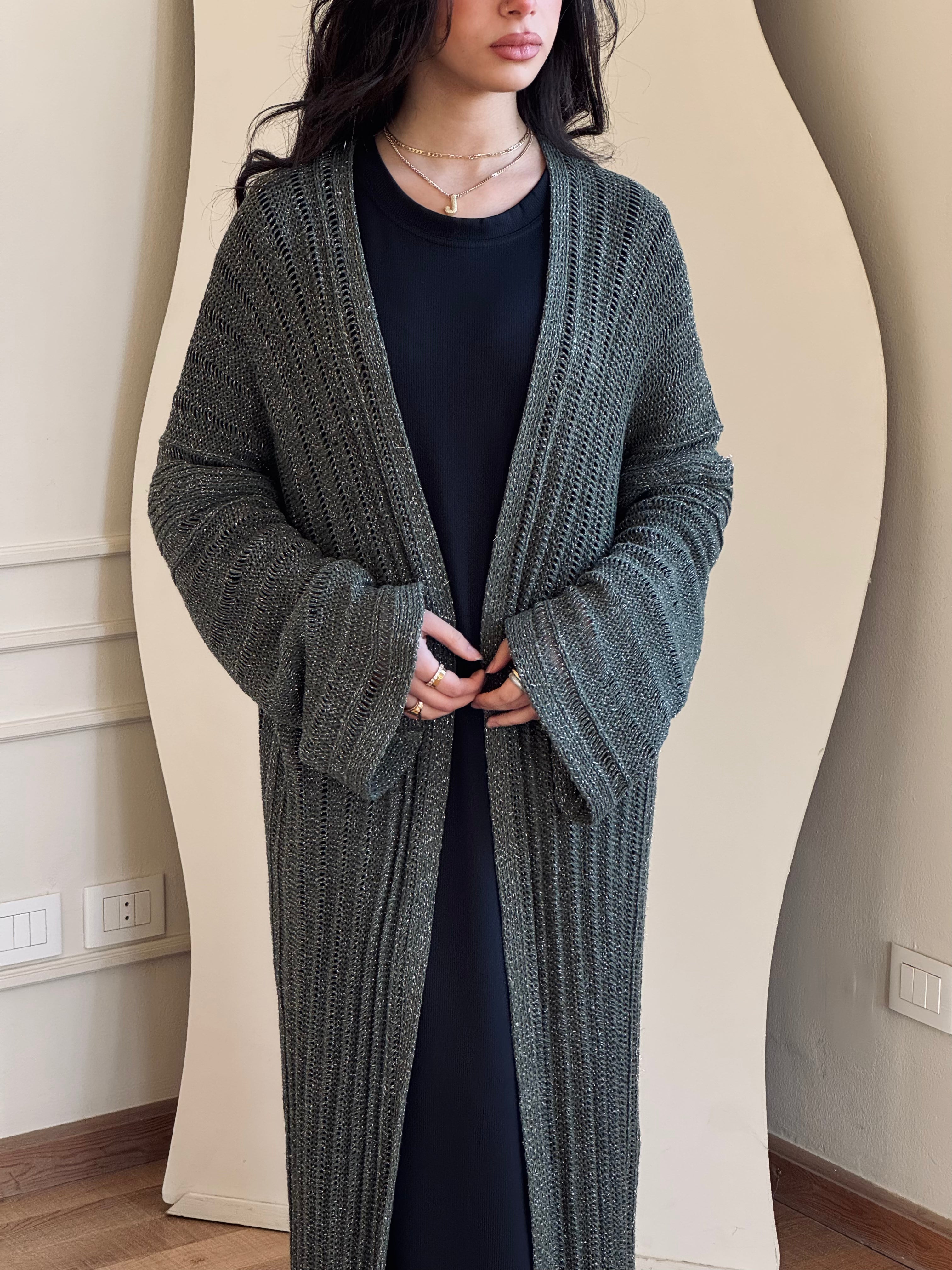 Olive Shine on kimono