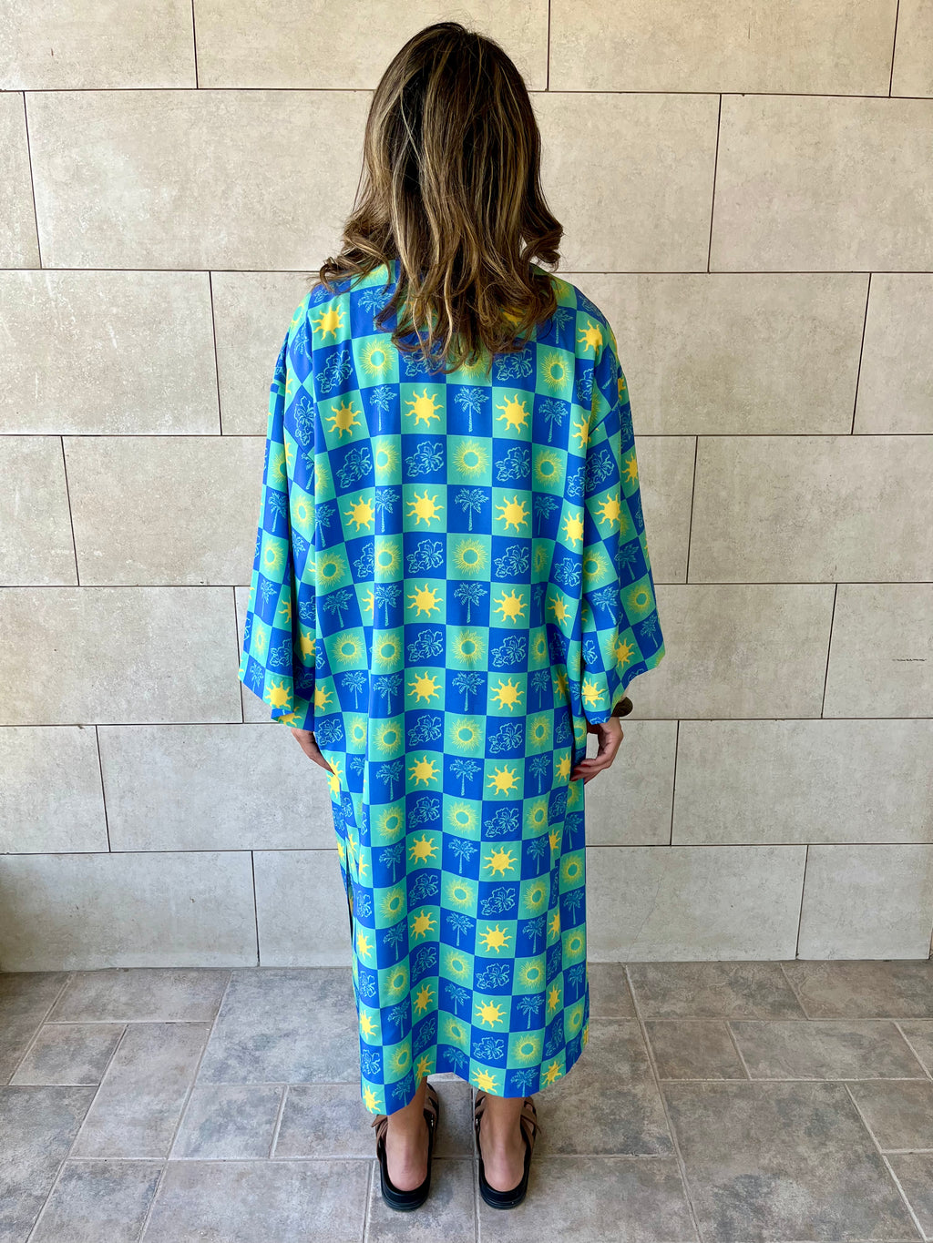 Midnight Printed Rope Kimono