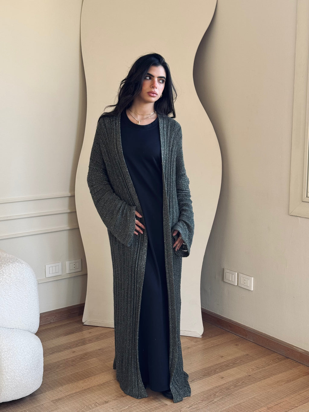 Olive Shine on kimono