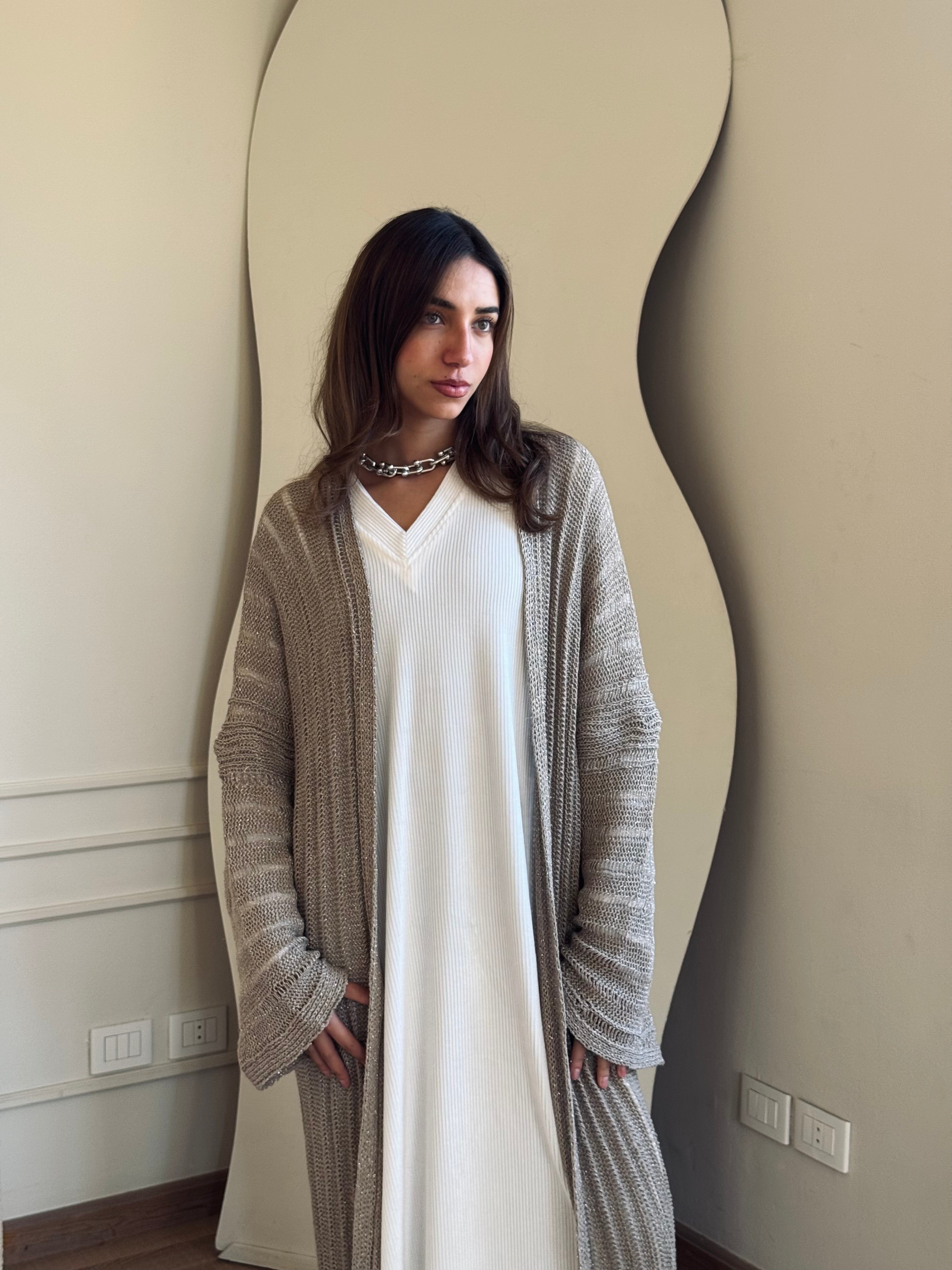 Beige Shine on kimono