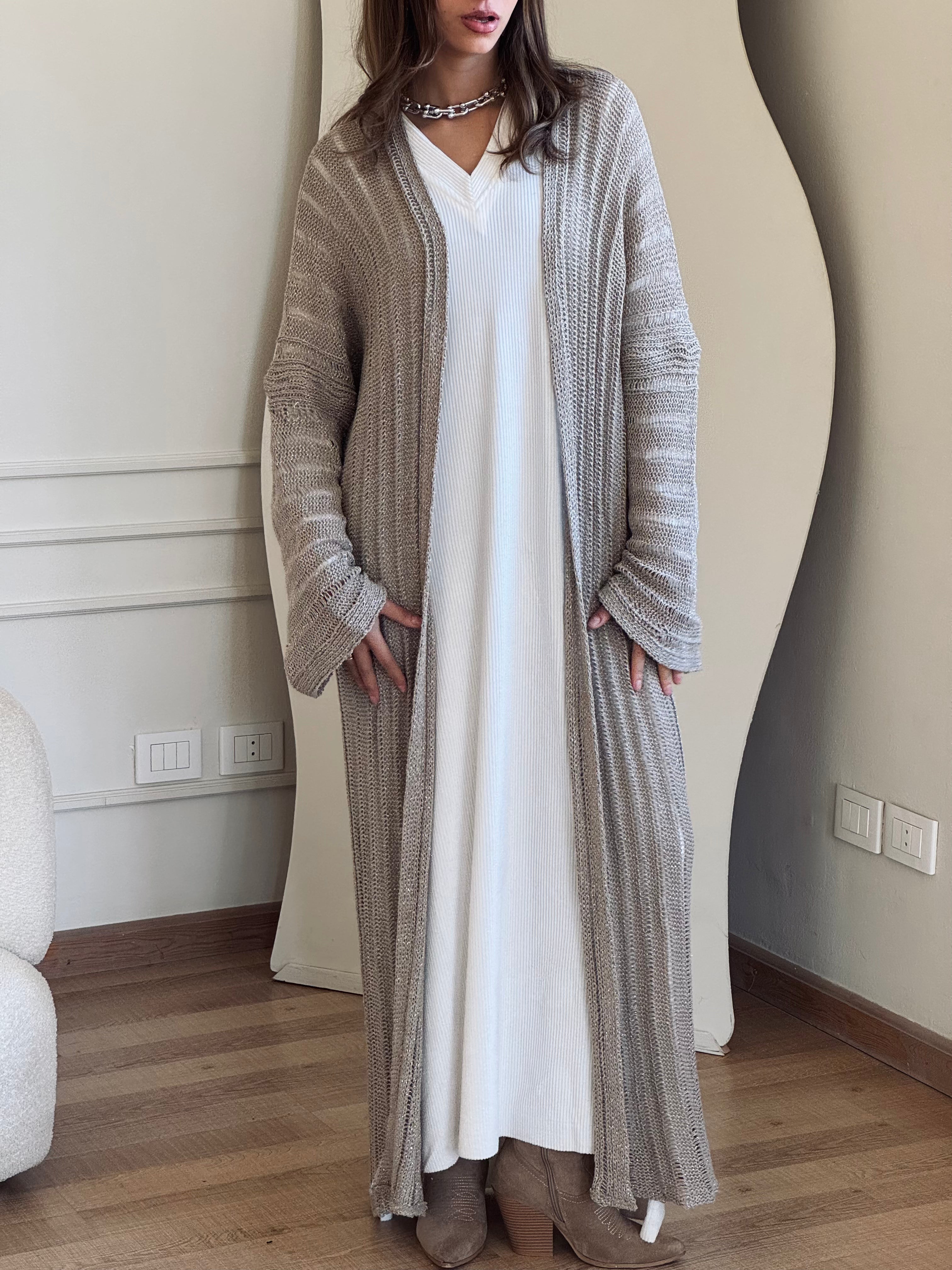 Beige Shine on kimono