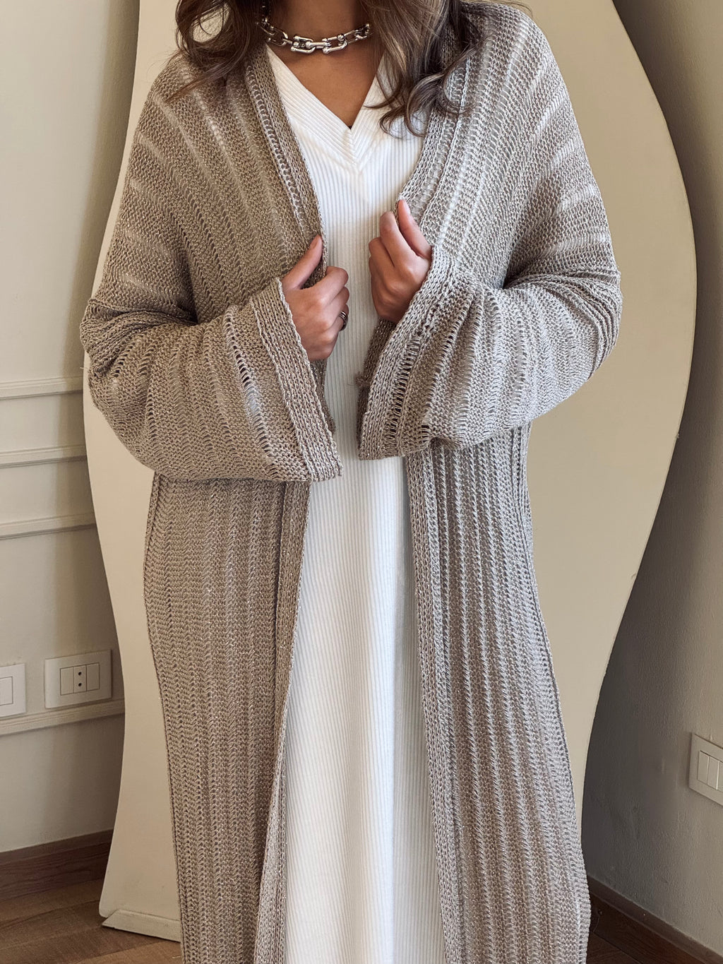 Beige Shine on kimono