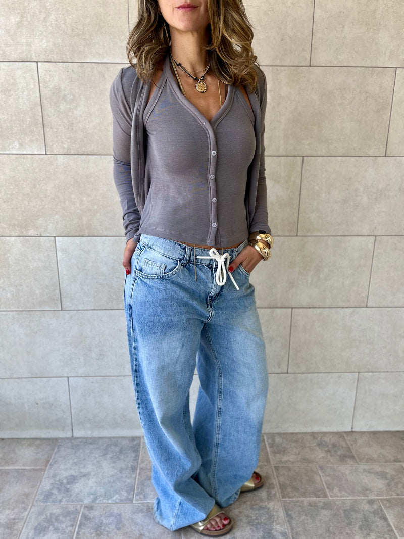 Grey Two Way Top