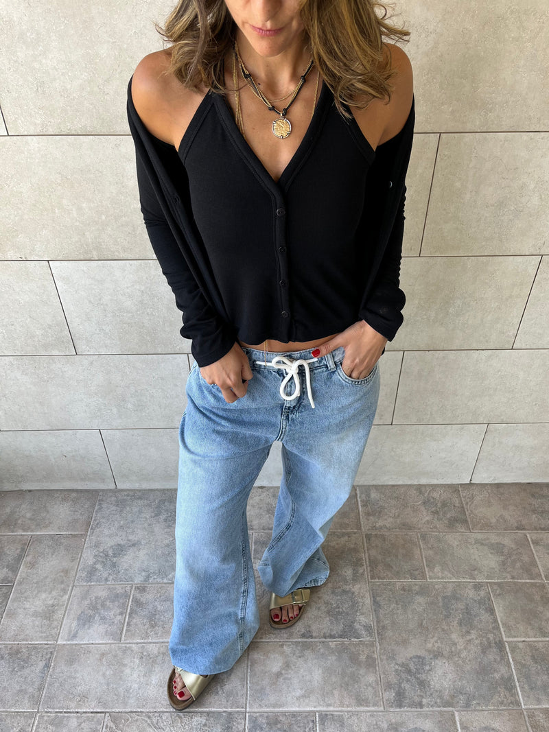 Black Two Way Top