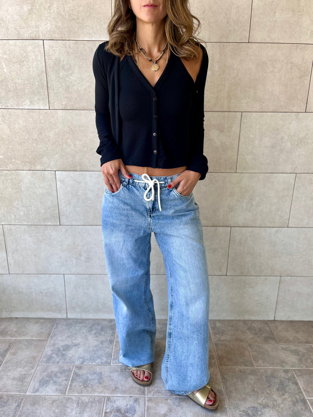Black Two Way Top
